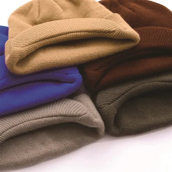 Winter Beanie Hat with Brim Knit Visor Caps