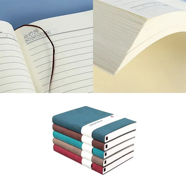 A5 Leather Business Lined Notebook Travel Journal