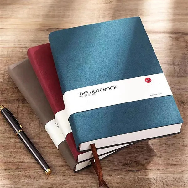 A5 Leather Business Lined Notebook Travel Journal