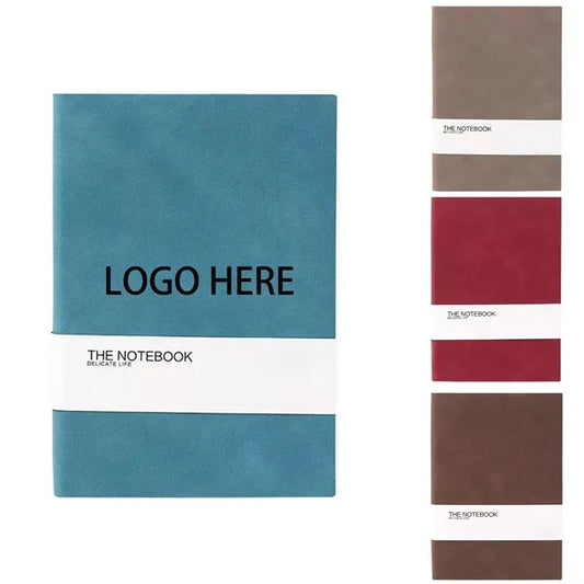 A5 Leather Business Lined Notebook Travel Journal