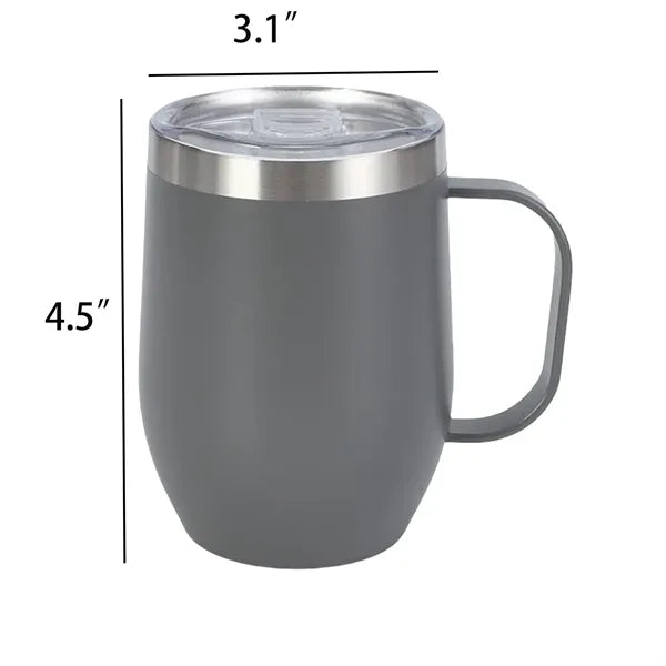 12oz Insulated Coffee Mug Handle Stainless Steel Double