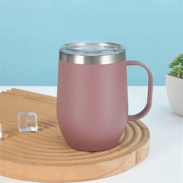 12oz Insulated Coffee Mug Handle Stainless Steel Double
