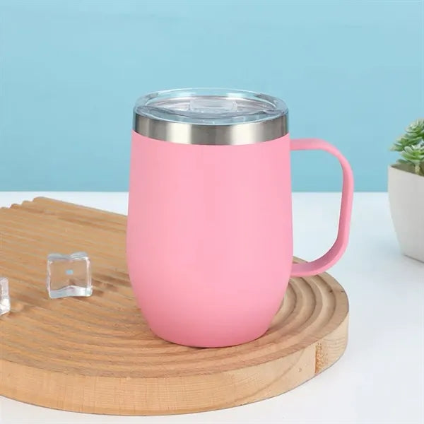12oz Insulated Coffee Mug Handle Stainless Steel Double