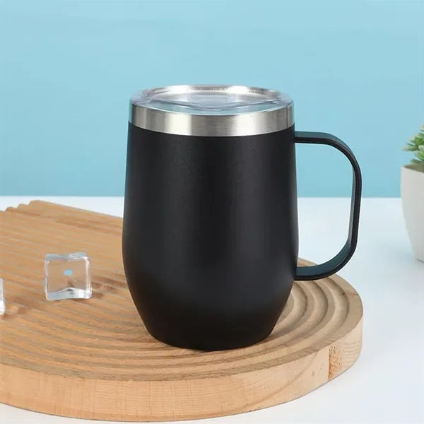 12oz Insulated Coffee Mug Handle Stainless Steel Double