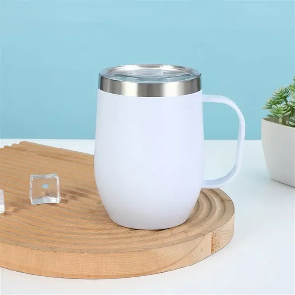 12oz Insulated Coffee Mug Handle Stainless Steel Double
