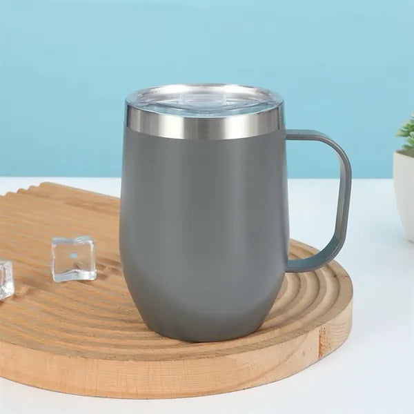 12oz Insulated Coffee Mug Handle Stainless Steel Double