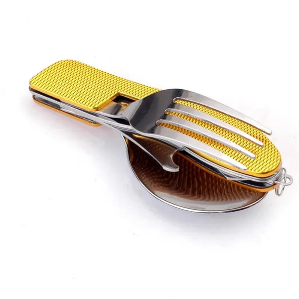 4 In 1 Folding Camping Utensil Set