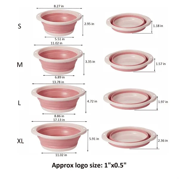 Plastic Round Foldable Kitchen Washing Basin