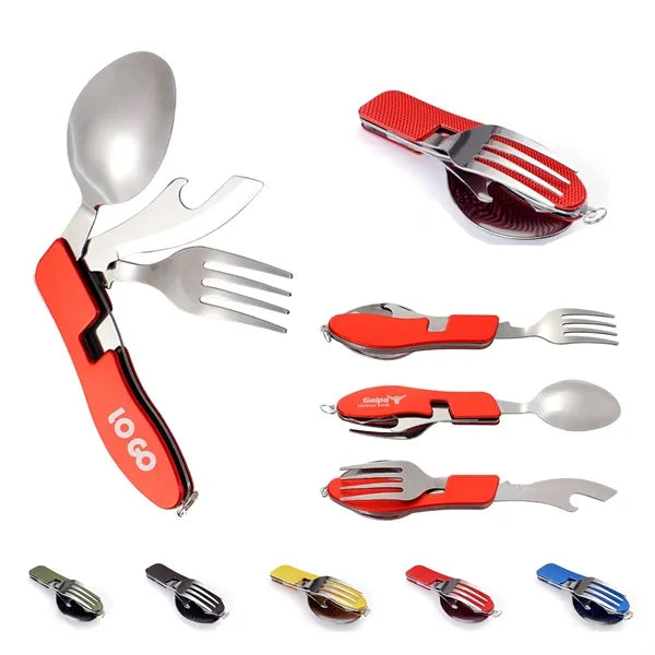 4 In 1 Folding Camping Utensil Set