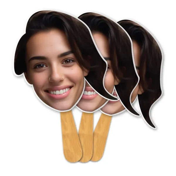 Face Cutout Hand Fan
