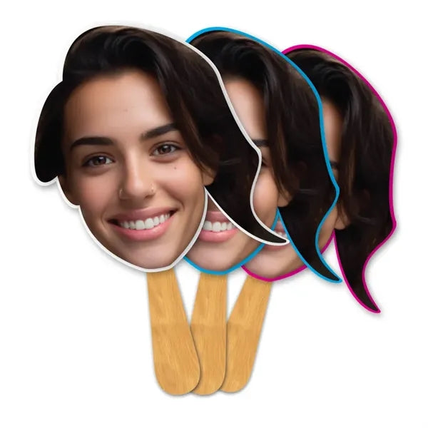 Face Cutout Hand Fan