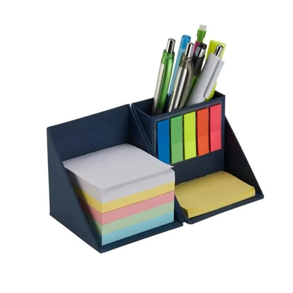 Folding Sticky Notes Cube Box With Pen Holder