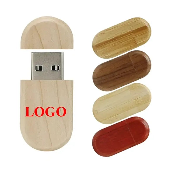 4GB Wood USB Flash Drive Disk Memory Stick w/Wooden Box