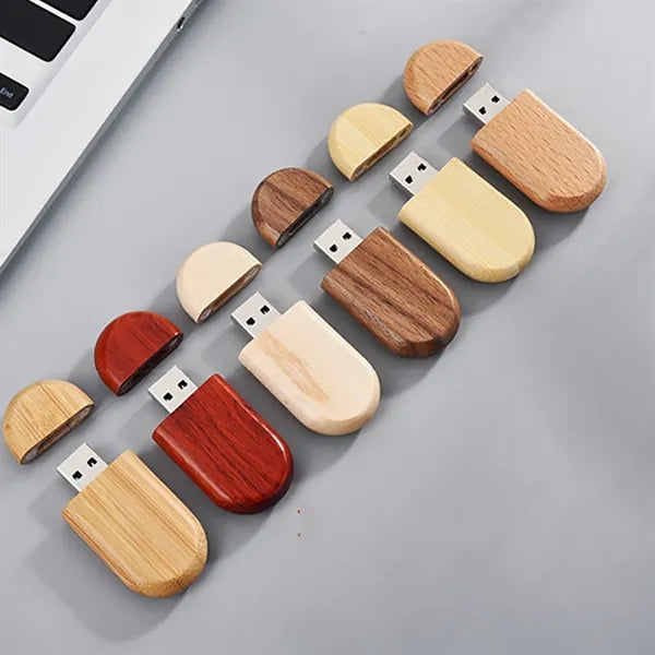 4GB Wood USB Flash Drive Disk Memory Stick w/Wooden Box