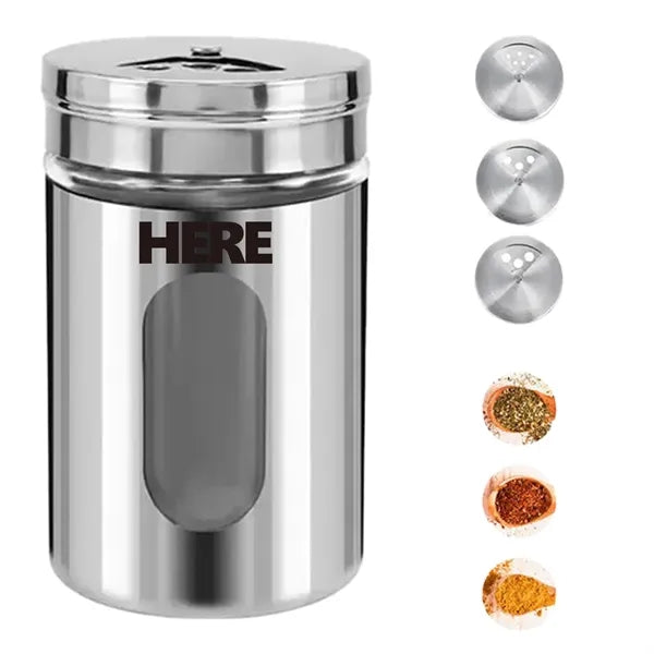 Steel Glass Condiment Dispenser Seasoning Shaker