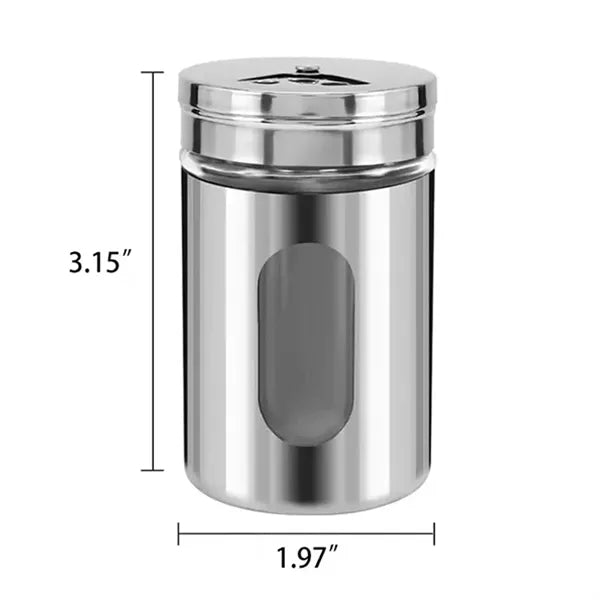 Steel Glass Condiment Dispenser Seasoning Shaker