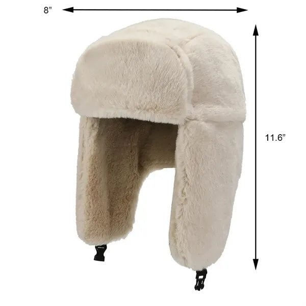 Women's Warm Trapper Ear Flap Hat with Buckle Trooper