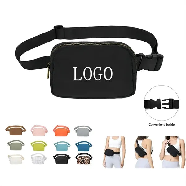 Unisex Water Resistant Nylon Waist Belt Bag Sport Fanny Pack