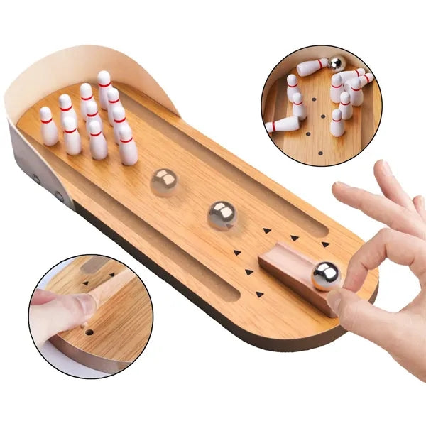 Wooden Chessboard Game--Bowling Game Set