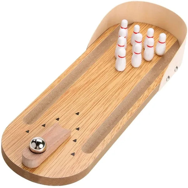Wooden Chessboard Game--Bowling Game Set