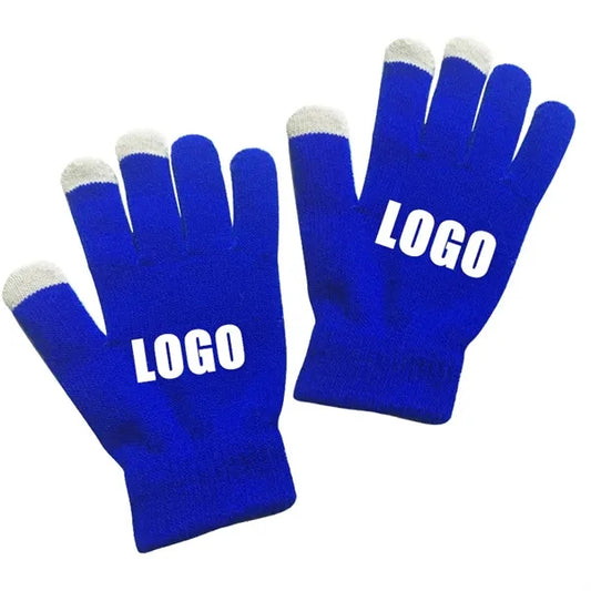 Knitted Touchscreen Cuffed Gloves Winter Stretchy Mittens