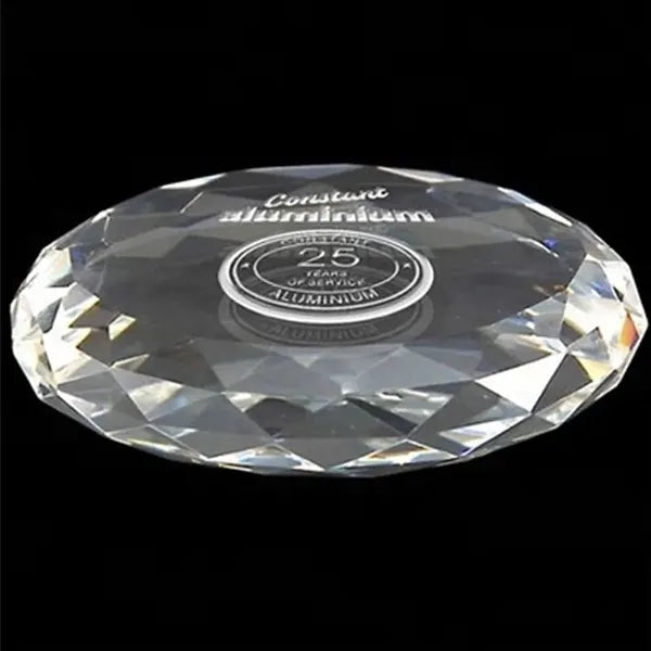 3" Optical Crystal Round Paperweight
