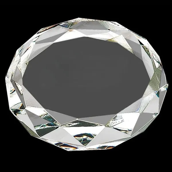 3" Optical Crystal Round Paperweight