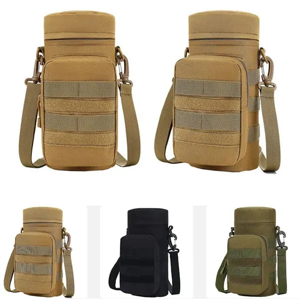 Crossbody Hydration Bag Molle Water Bottle Shoulder Pouches
