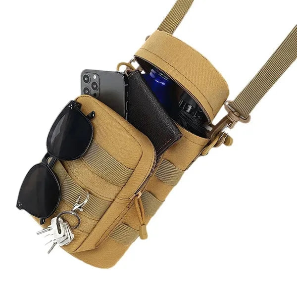 Crossbody Hydration Bag Molle Water Bottle Shoulder Pouches