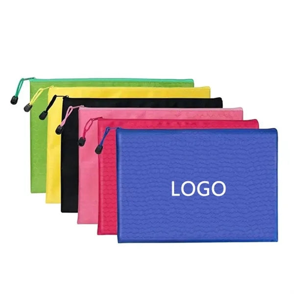Water Resistant Oxford Zipper Pencil Bag Travel Pouch