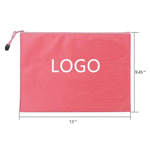 Water Resistant Oxford Zipper Pencil Bag Travel Pouch