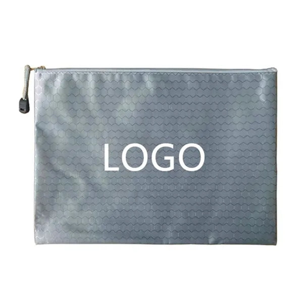 Water Resistant Oxford Zipper Pencil Bag Travel Pouch