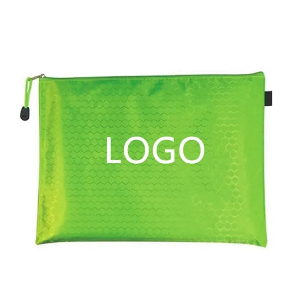 Water Resistant Oxford Zipper Pencil Bag Travel Pouch