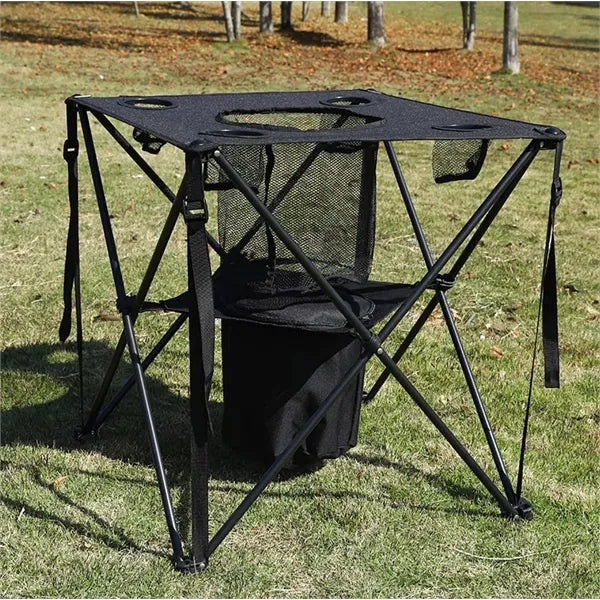 Foldable Camping Table with Cooler