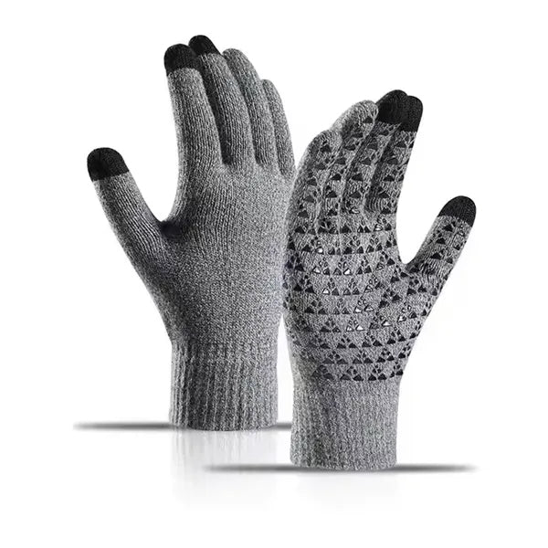Anti Slip Palm Winter Warm Knit Touchscreen Gloves