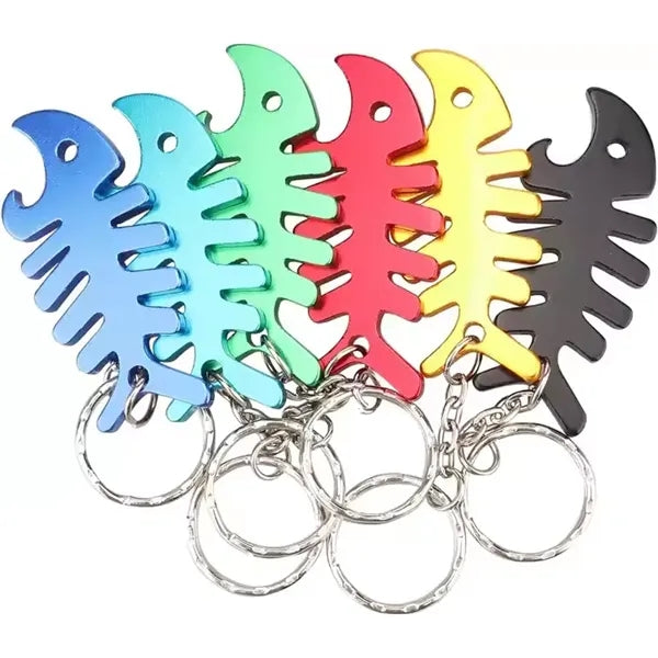 Fish Bone metal Keychain Bottle Opener