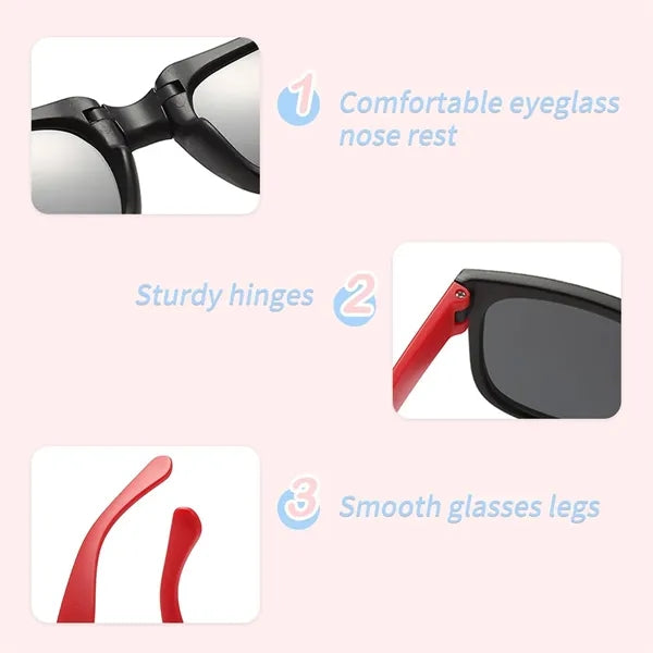 Foldable Polarized Sunglasses for Children with Box