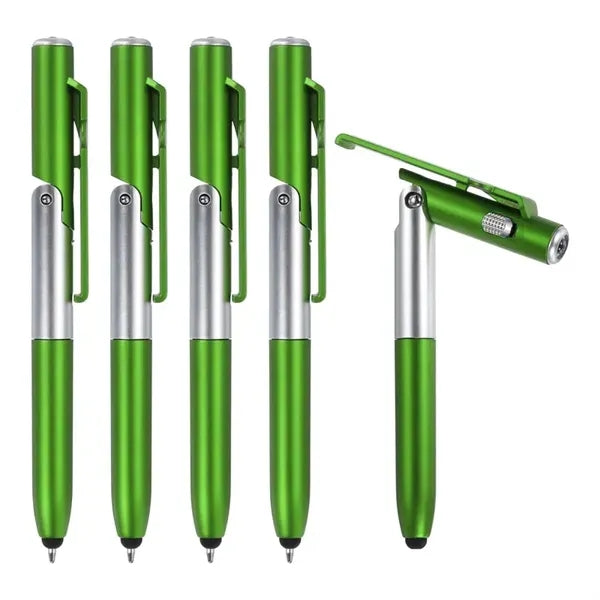 4-in-1 Ballpoint Pen with Stylus,Phone Holder,and LED Light