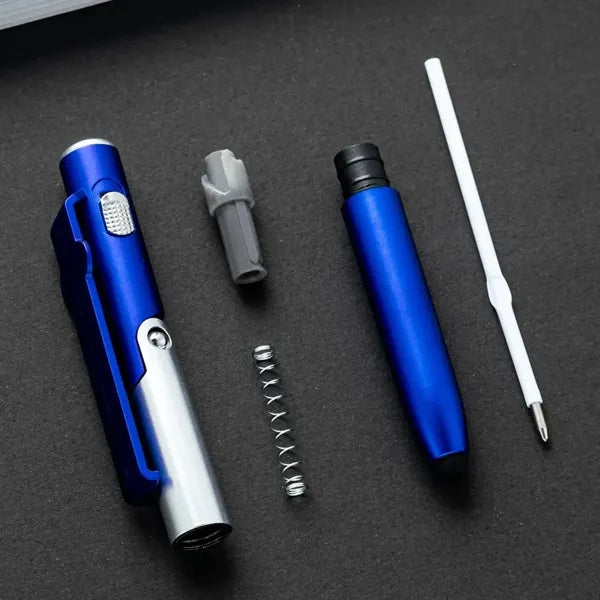 4-in-1 Ballpoint Pen with Stylus,Phone Holder,and LED Light