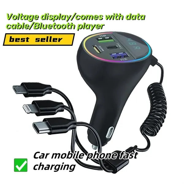 Car phone charger comes with data cable