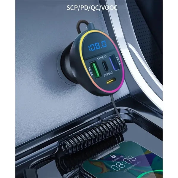 Car phone charger comes with data cable