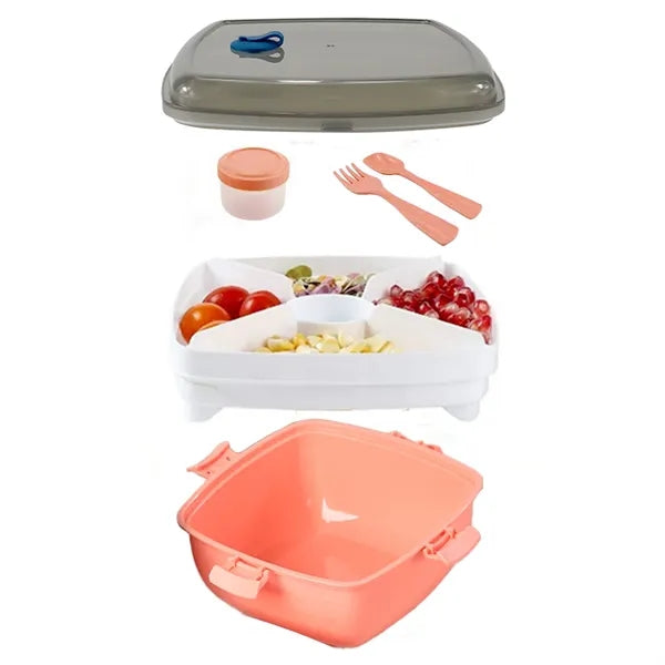 Plastic square double microwave lunch box
