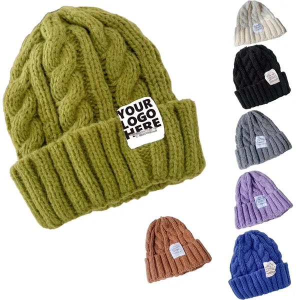 Warm ear protection knitted hat