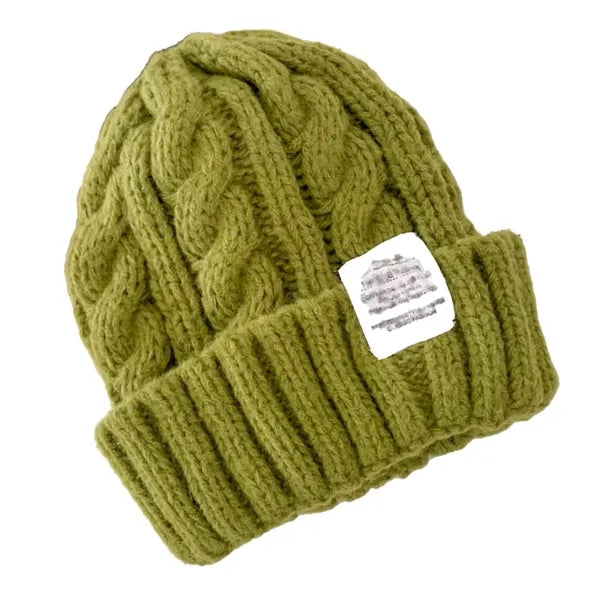 Warm ear protection knitted hat