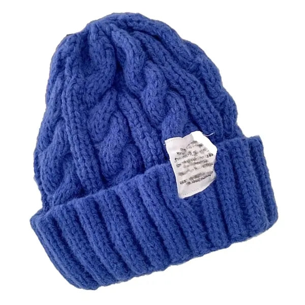 Warm ear protection knitted hat