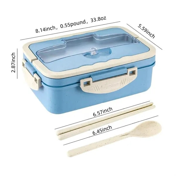 Bento Lunch Box Tableware Set Wheat Straw Material