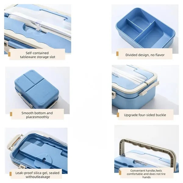 Bento Lunch Box Tableware Set Wheat Straw Material
