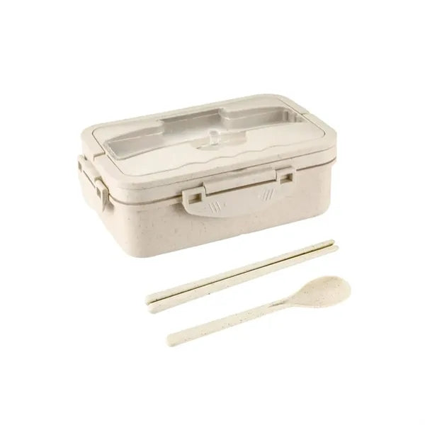Bento Lunch Box Tableware Set Wheat Straw Material
