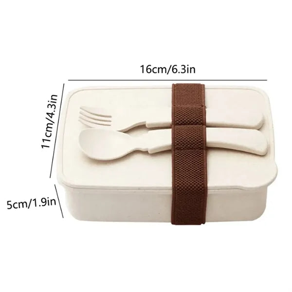 Portable Heated Lunch Box Fiber Bento Food Storage Container