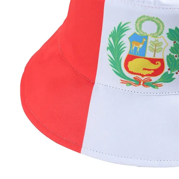 World Cup Flag Bucket Hat Sun Cap Packable Patriotic